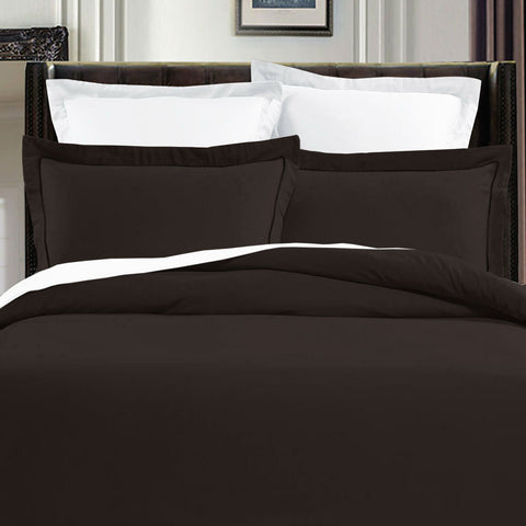 Premium Grand Aterlier Pima Cotton Quilt Cover Set with 400TC Sateen - Walnut, King
