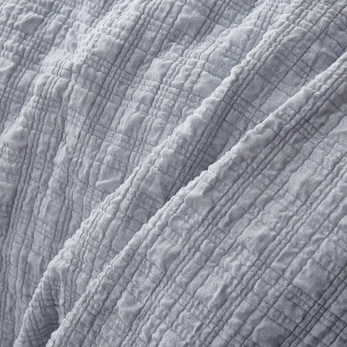 Accessorize Augusta Ruched Quilt Cover Set - Grey, Queen