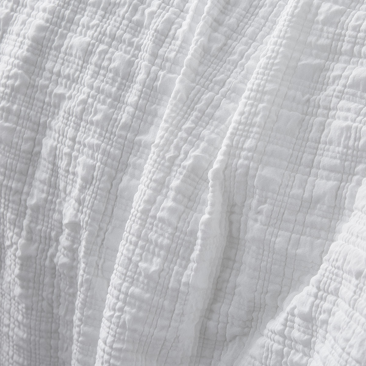 Accessorize Augusta Ruched Quilt Cover Set - White, Queen