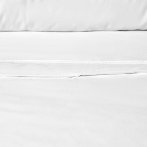 Accessorize 400TC White Bamboo Cotton Double Stitched Quilt Cover Set - Double - SuperSaverAU - view 1