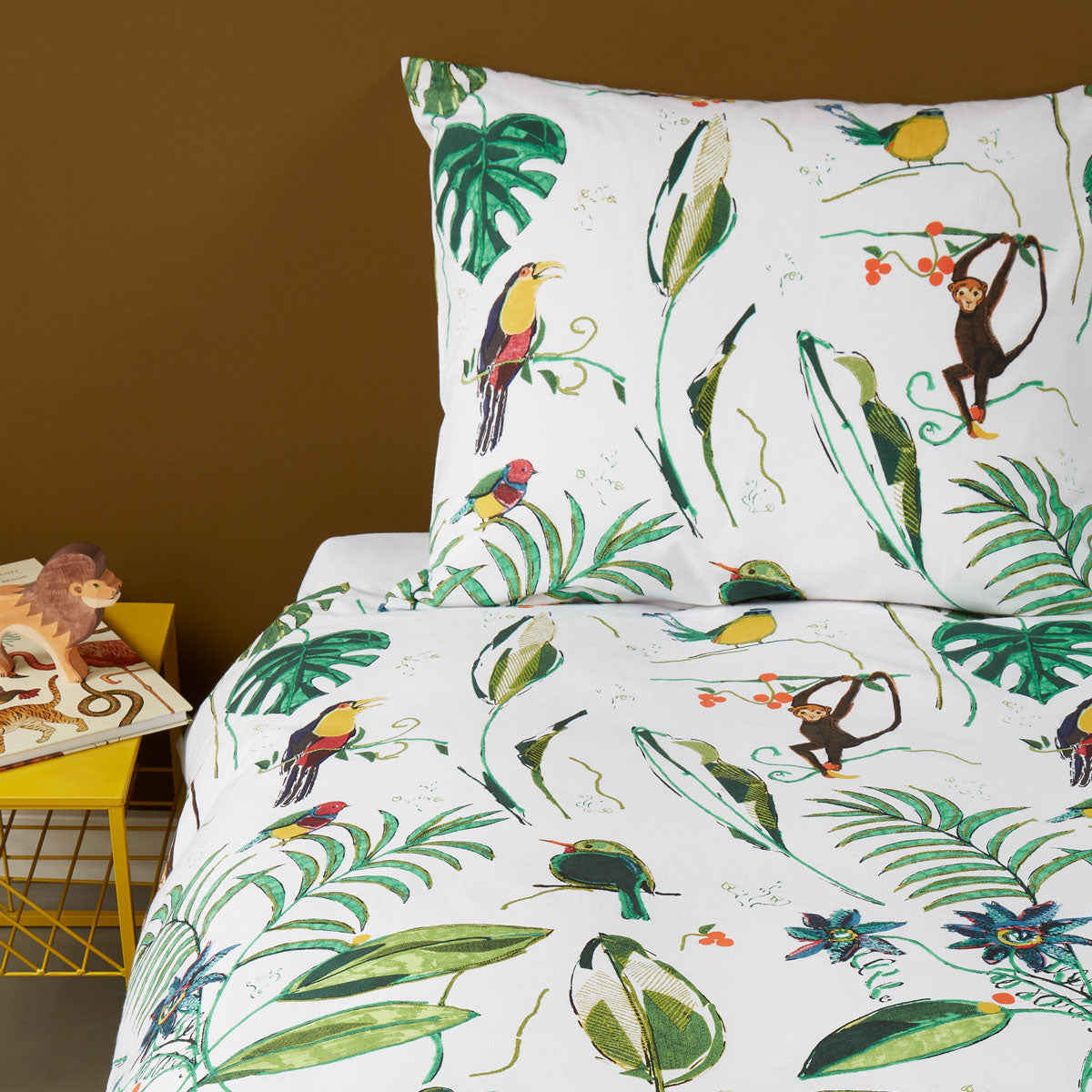 Bedding House Jungle Print Single Quilt Cover Set - 100% Cotton, 140 x 210 cm - SuperSaverAU - view 2