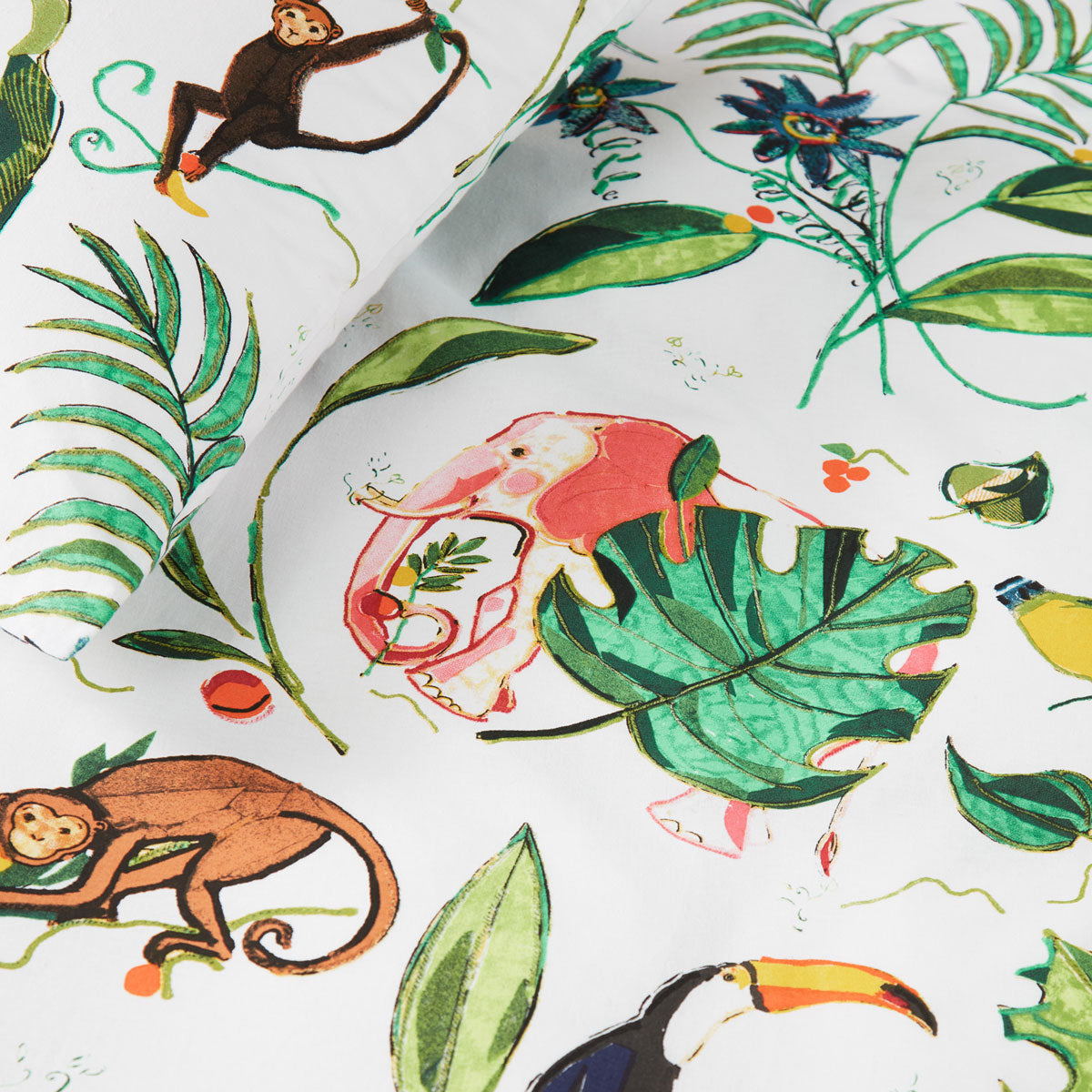 Bedding House Jungle Print Single Quilt Cover Set - 100% Cotton, 140 x 210 cm - SuperSaverAU - view 3