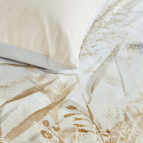 Bedding House Florine Sand Cotton Quilt Cover Set King - Meadow Landscape Print - SuperSaverAU - view 1