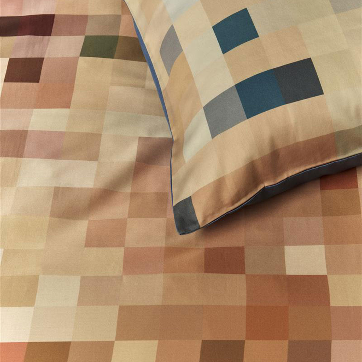Bedding House Homage Multi Cotton Sateen Quilt Cover Set King - Organic, Pixel Design - SuperSaverAU - view 1