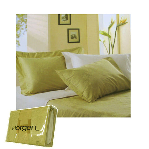 Horgen Vinelet Green Bed Pack King - 410TC Cotton Sateen, Floral Print - SuperSaverAU - view 1