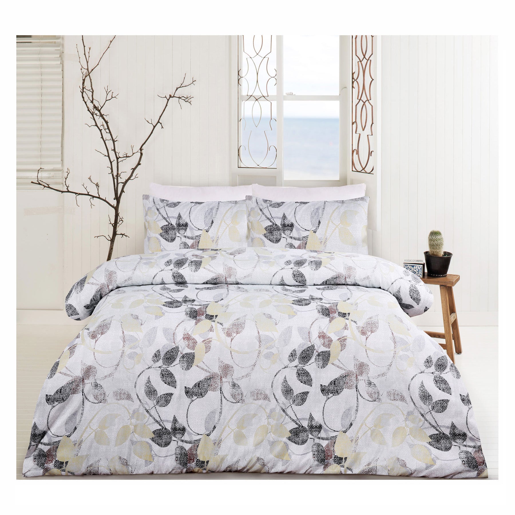Big Sleep Leaf Moss Quilt Cover Set - Double, Machine Washable, 180x210 cm - SuperSaverAU - view 1