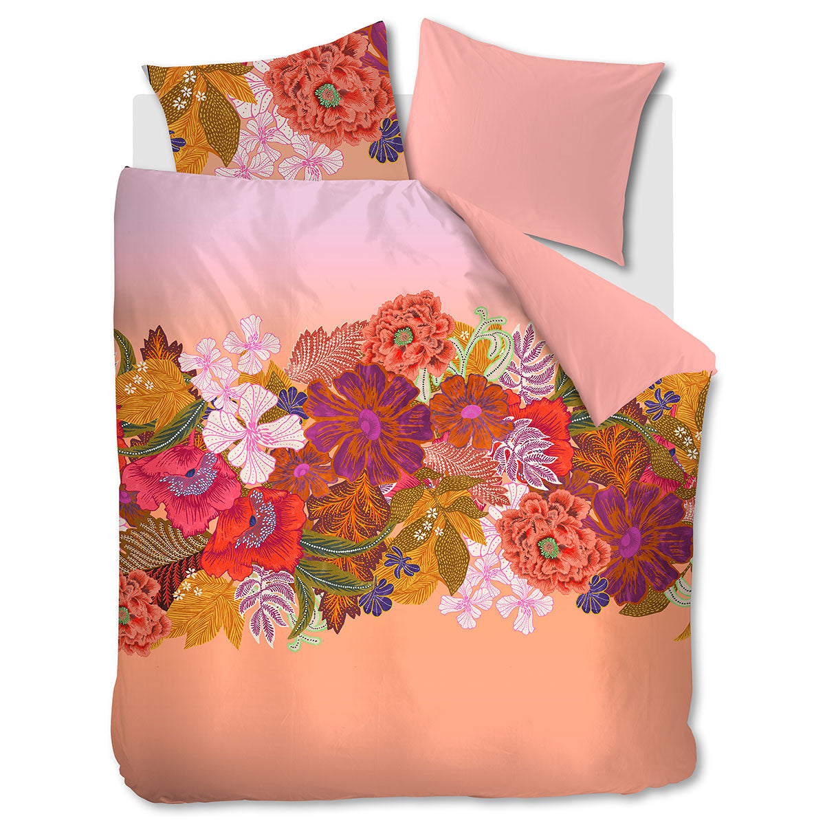 Oilily Livia Cotton Sateen Floral Quilt Cover Set 200TC - Multi, Queen