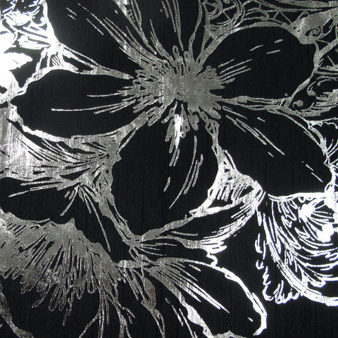 Accessorize Majestic Floral Quilt Cover Set - Black, Double