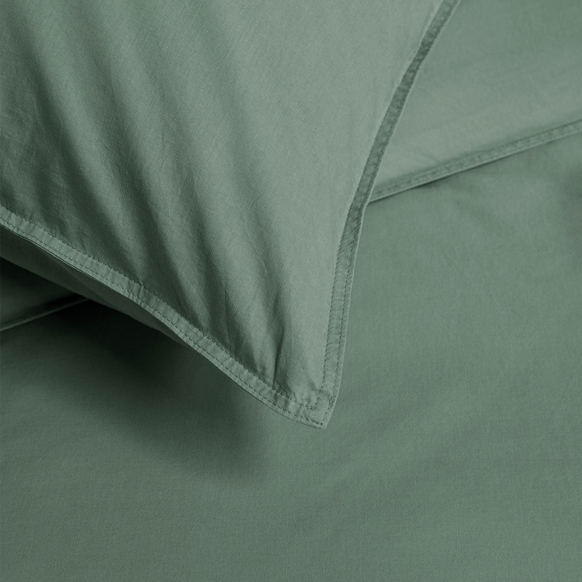 Beddinghouse Organic Cotton King Quilt Cover Set - GOTS Certified, Green - SuperSaverAU - view 1