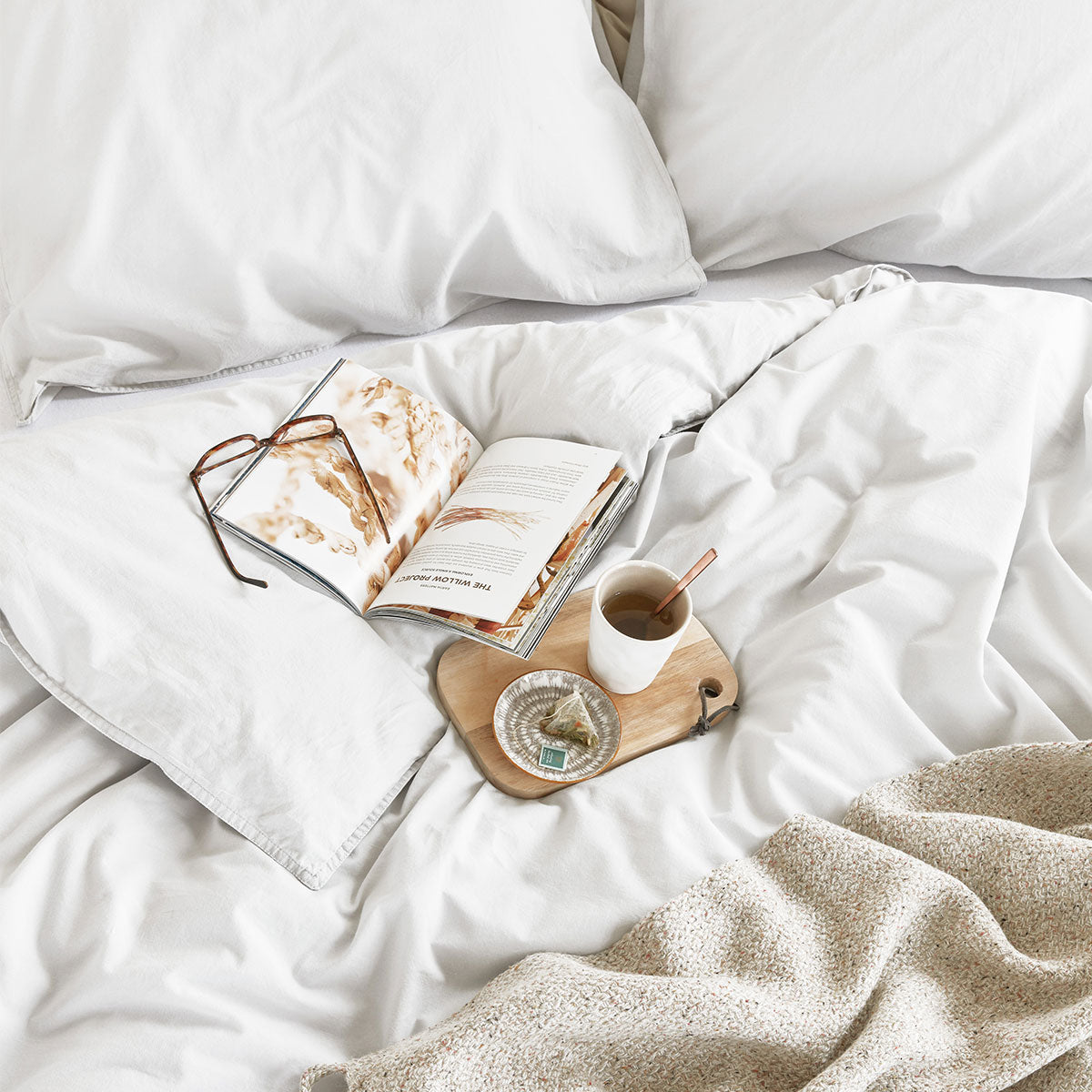 Beddinghouse Organic Cotton Quilt Cover Set King - GOTS Certified, White - SuperSaverAU - view 2