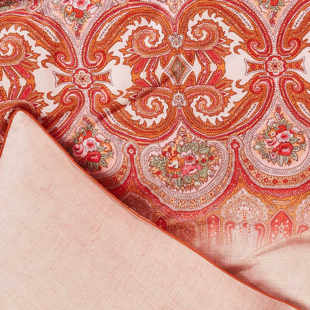 Oilily Paisley Pink Cotton Sateen Quilt Cover Set King - 100% Cotton, 2 Pillowcases - SuperSaverAU - view 2