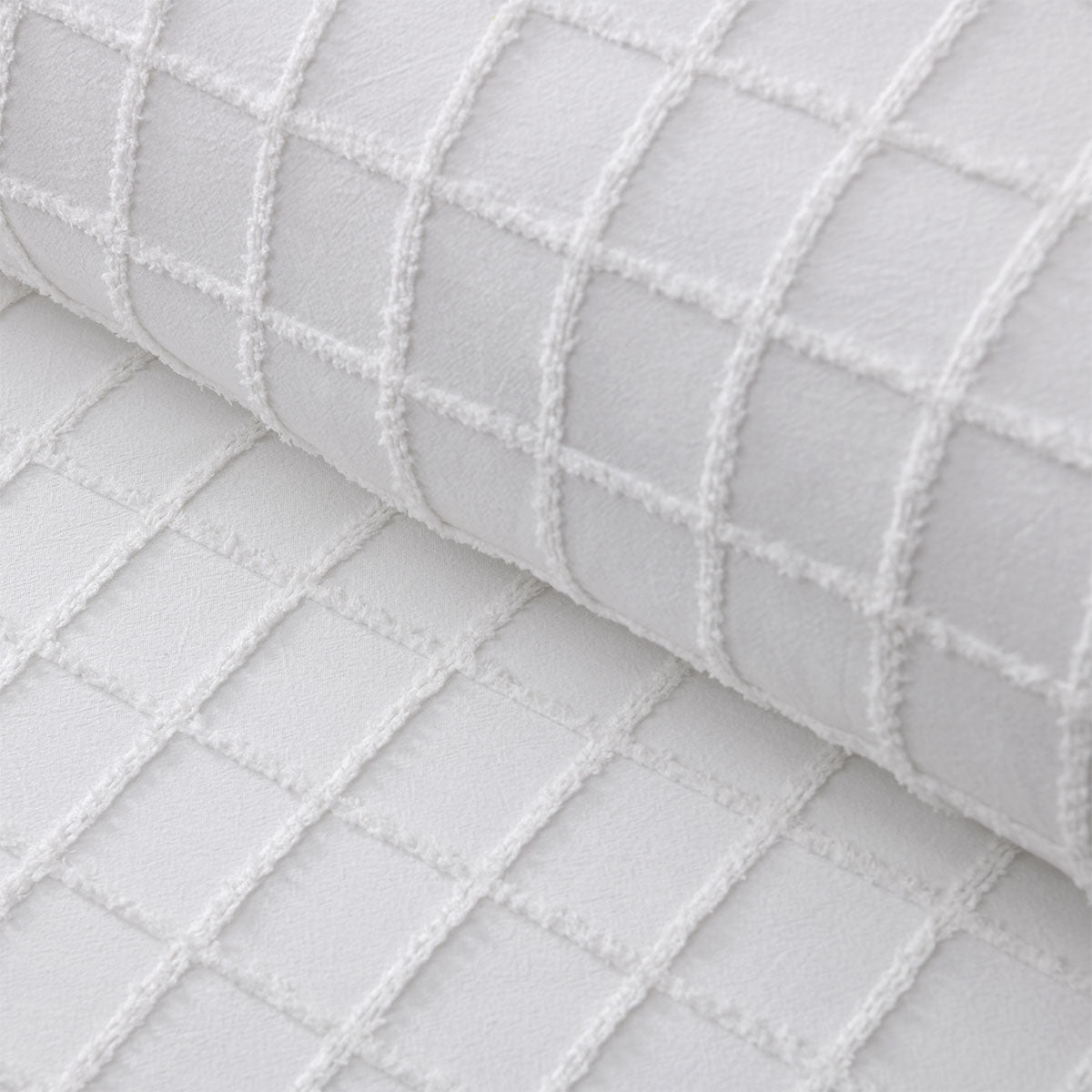 Vintage Design Homewares Parquet White Quilt Cover Set - Single, Polyester Cotton - SuperSaverAU - view 3