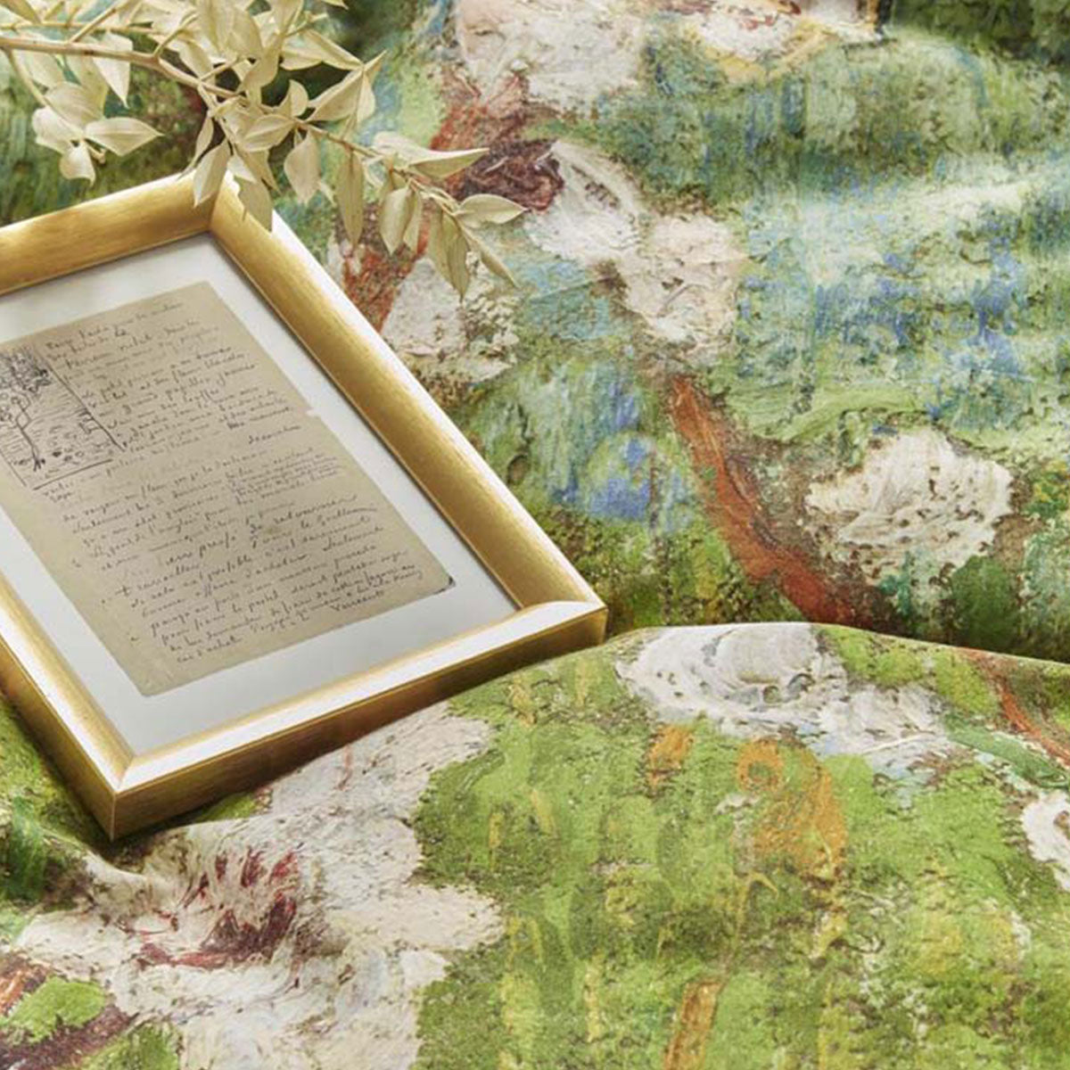 Bedding House Van Gogh Peach Trees Green Quilt Cover Set King - SuperSaverAU - view 1