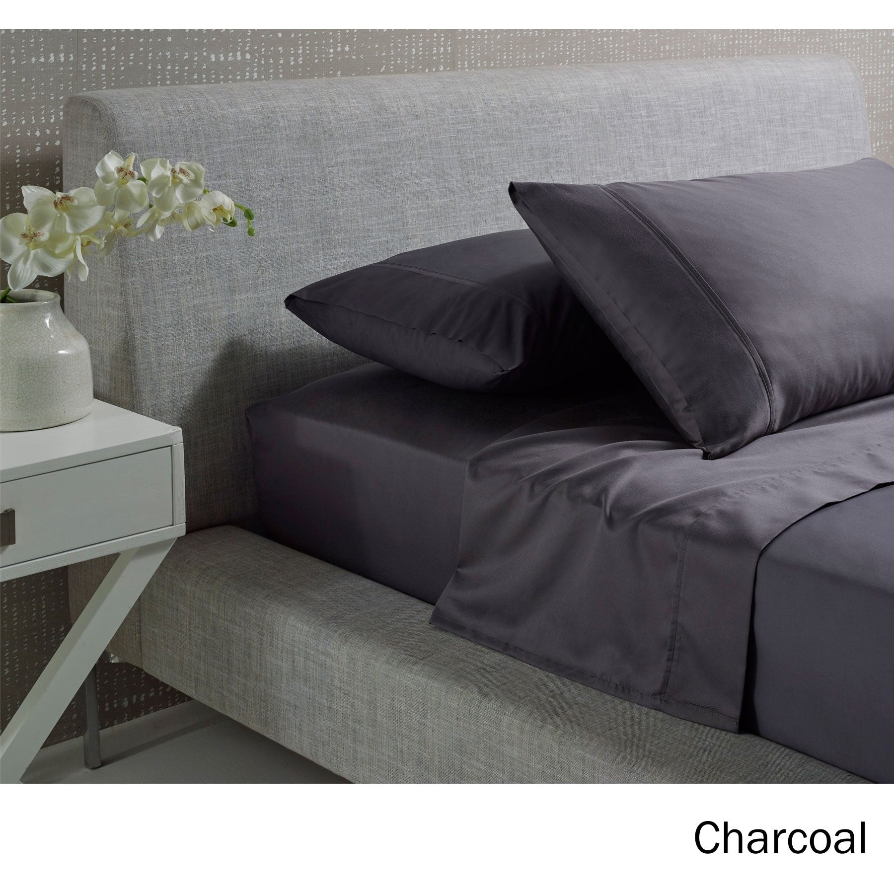 Accessorize 1000TC Cotton Rich Sheet Set Charcoal King - Ultra Soft, Breathable - SuperSaverAU - view 1
