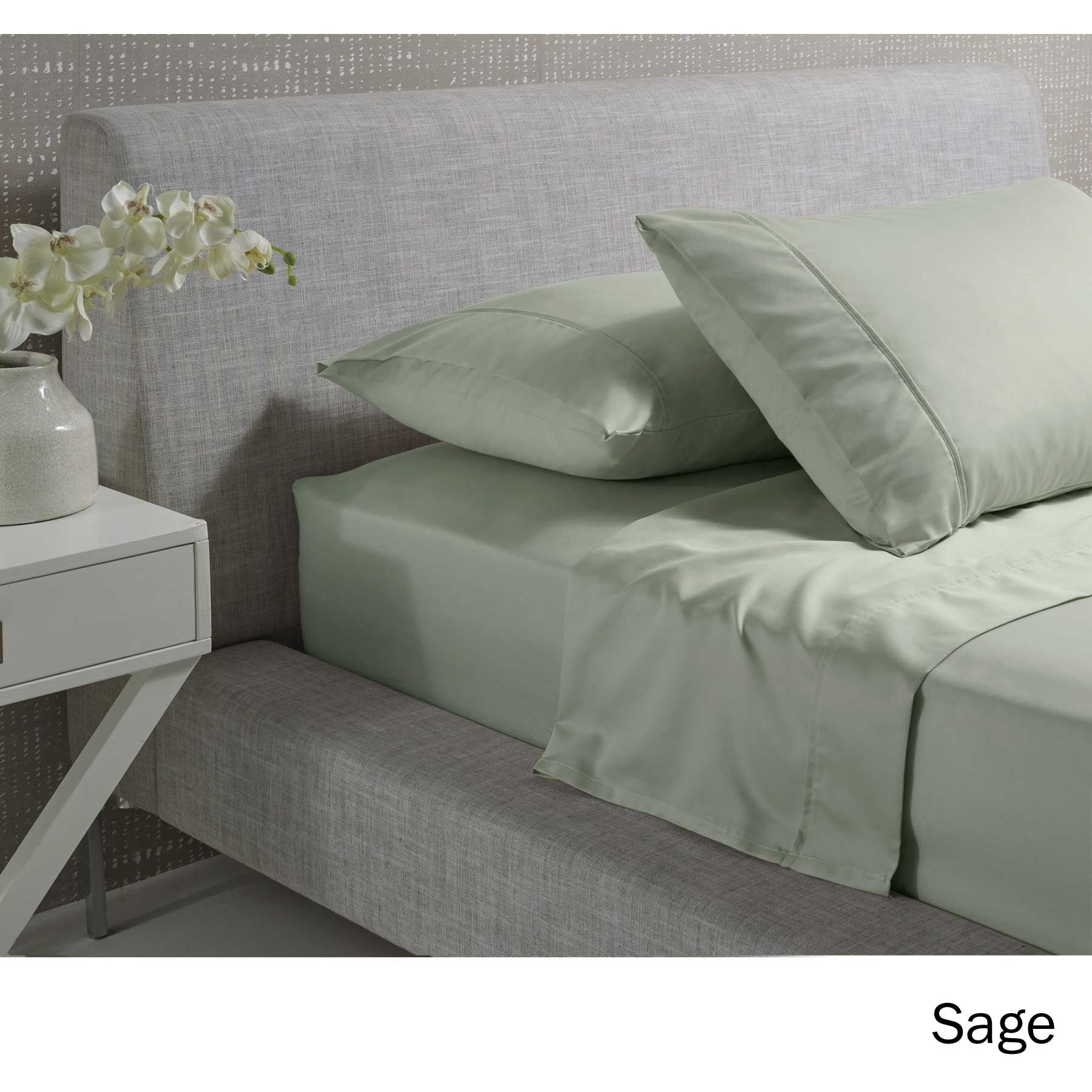 Accessorize 1000TC Cotton Rich Sheet Set Sage King - Ultra Soft, Breathable - SuperSaverAU - view 1