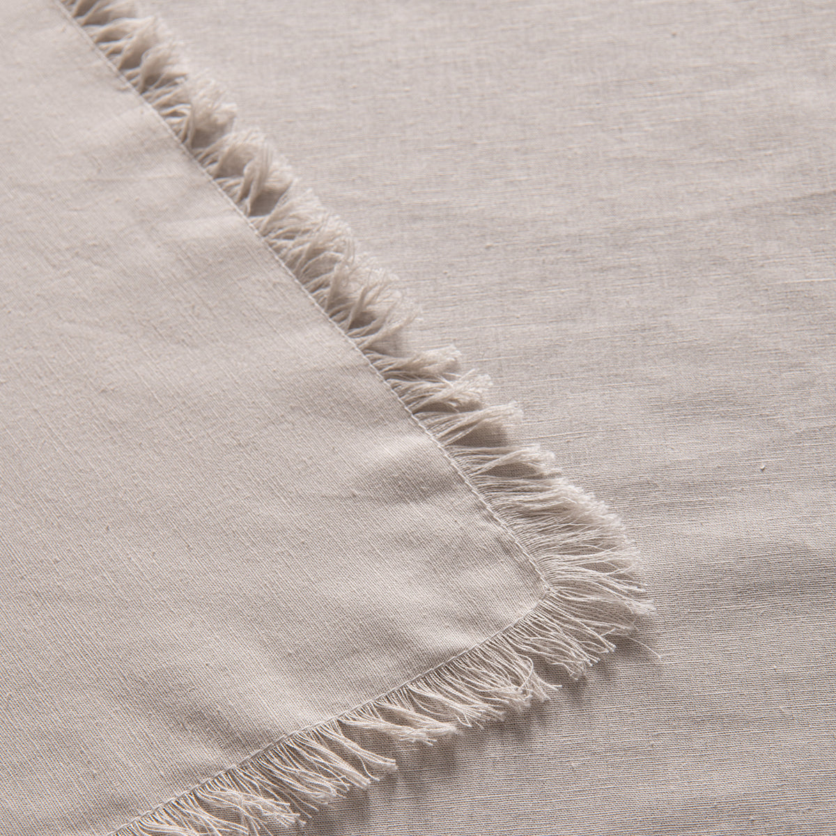 Vintage Design Homewares Gypsy Natural Fringed Tablecloth 150cm x 230cm - SuperSaverAU - view 1