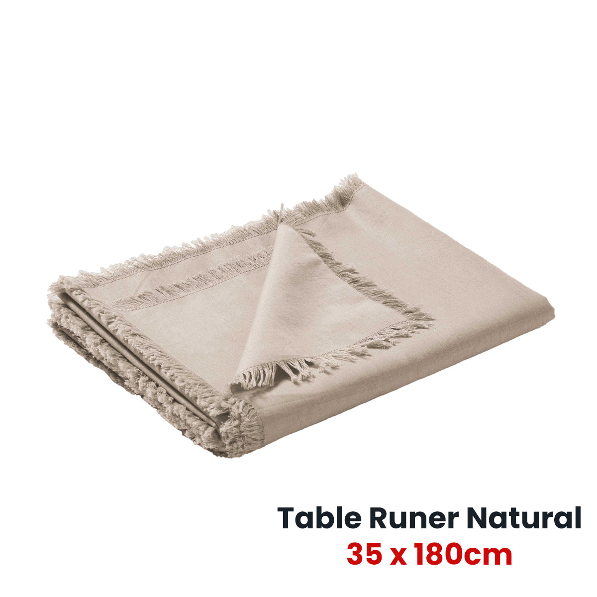Vintage Design Homewares Gypsy Washed Linen Cotton Table Runner 35 x 180cm - SuperSaverAU - view 2