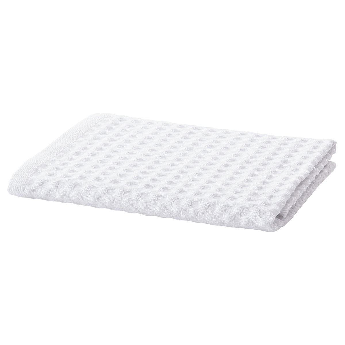 Aquanova Erin Cotton Bath Towel with Waffle Design - White