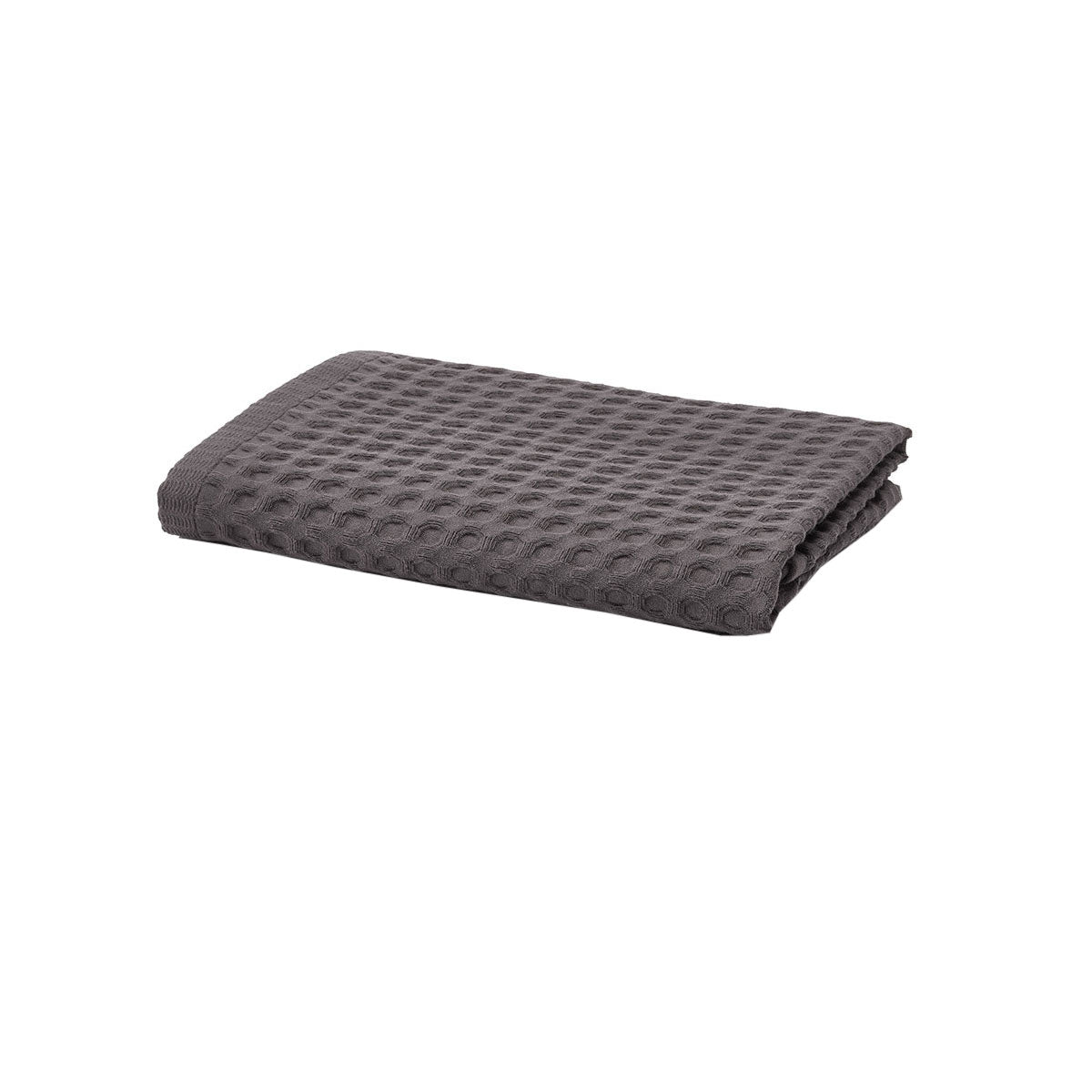 Aquanova Erin Cotton Hand Towel with Waffle Design - Dark Grey