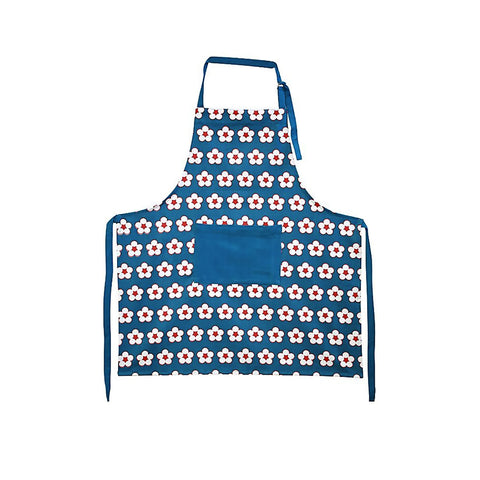 IDC Homewares Cotton Bud Apron 85 x 90 cm - Floral Print Design, Navy - SuperSaverAU - view 1