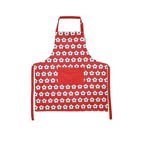 IDC Homewares Cotton Bud Apron - 100% Cotton, Floral Print, Red - 85 x 90 cm - SuperSaverAU - view 1