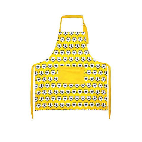 IDC Homewares Cotton Bud Apron - 100% Cotton, Floral Print, Yellow - 85 x 90 cm - SuperSaverAU - view 1