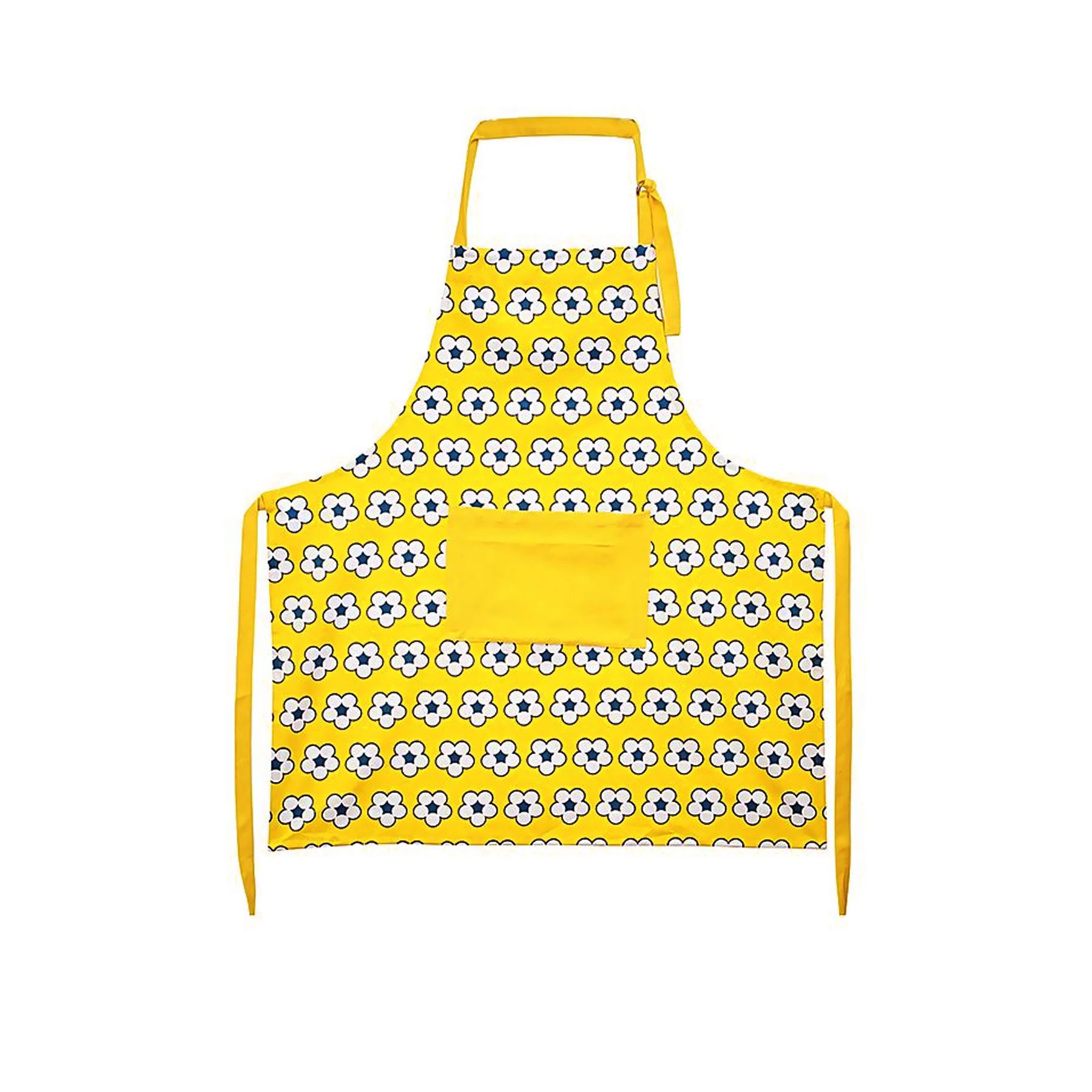 IDC Homewares Cotton Bud Apron - 100% Cotton, Floral Print, Yellow - 85 x 90 cm - SuperSaverAU - view 1