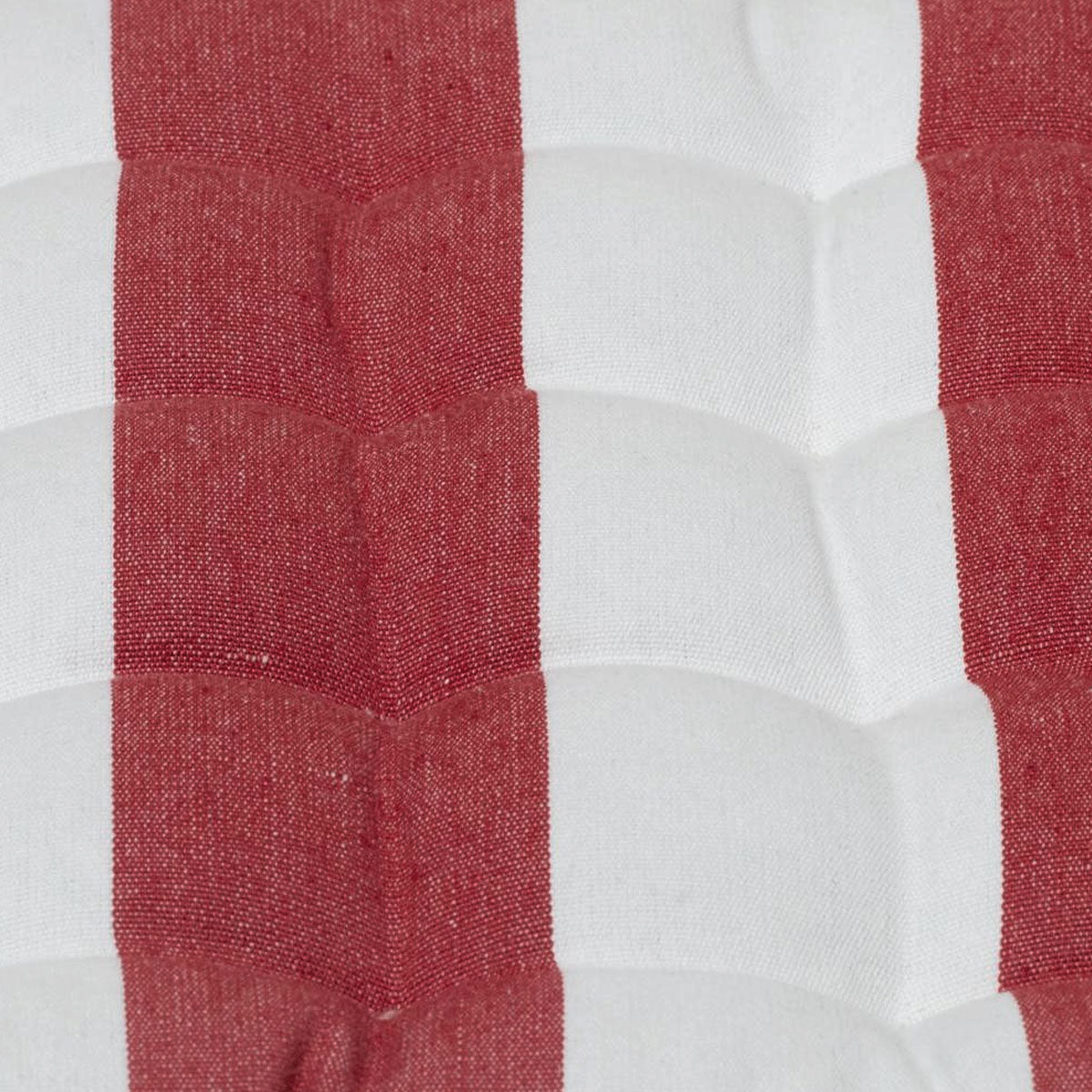 J Elliot Home Outdoor Cotton Chair Pads - Striped Red, 2 Pack