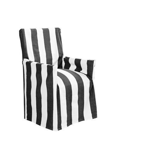 IDC Homewares Cotton Director Chair Cover by IDC Homewares - Black Stripes - SuperSaverAU - view 1