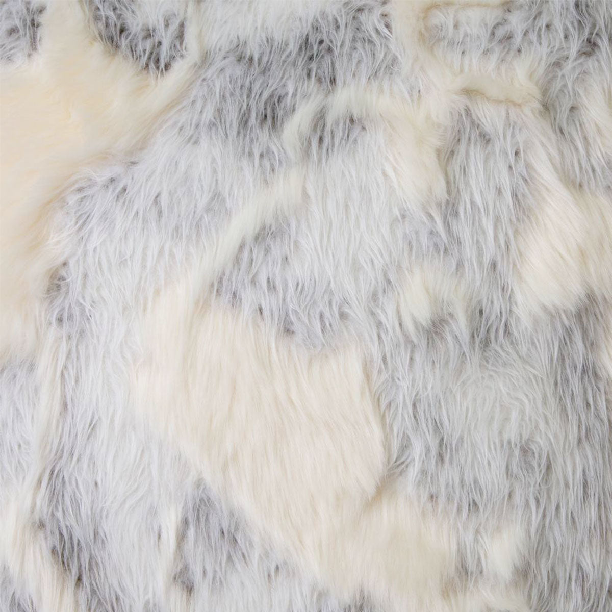 J Elliot Home Arctic Luxury Faux Fur Cushion 50 x 50cm - Cream & Grey - SuperSaverAU - view 1