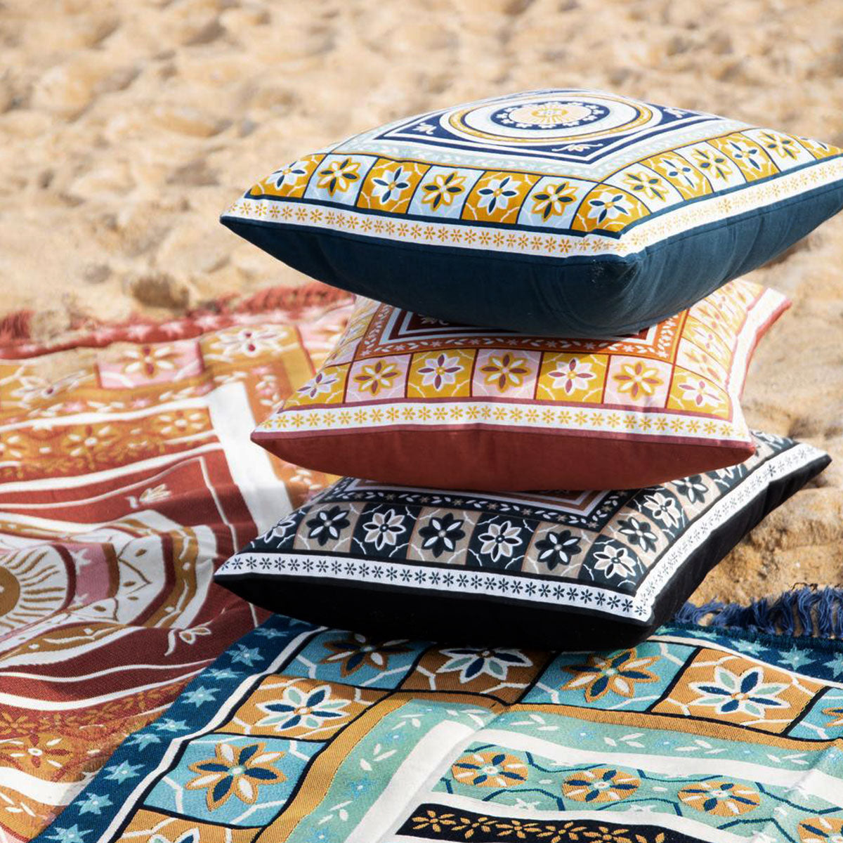J Elliot Home Kasbah Luxury Filled Cushion 50 x 50cm - Pink Moroccan Print - SuperSaverAU - view 3