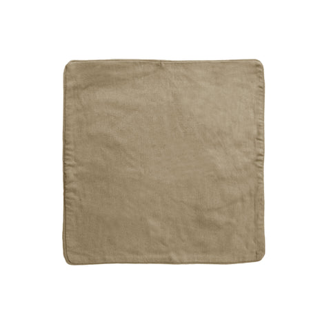 IDC Homewares Lollipop Cotton Cushion Cover 60 cm Square Wheat, Ribbed Texture - SuperSaverAU - view 1