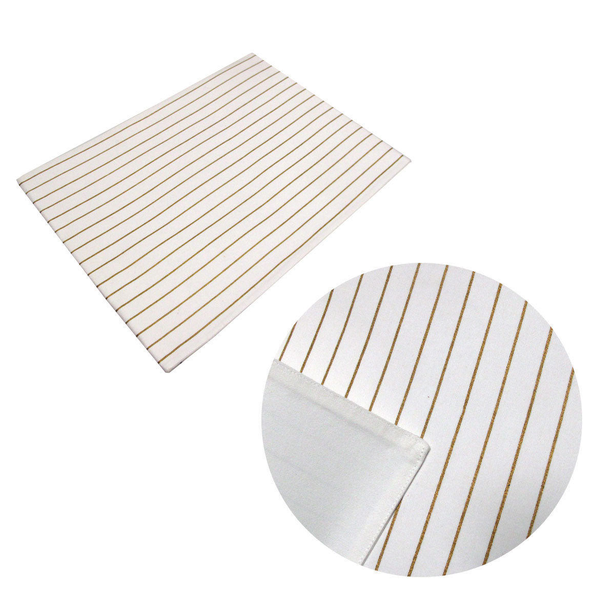 Gold Stripes Cotton Metallic Print Table Runner 33 x 180 cm - Easy Care - SuperSaverAU - view 1