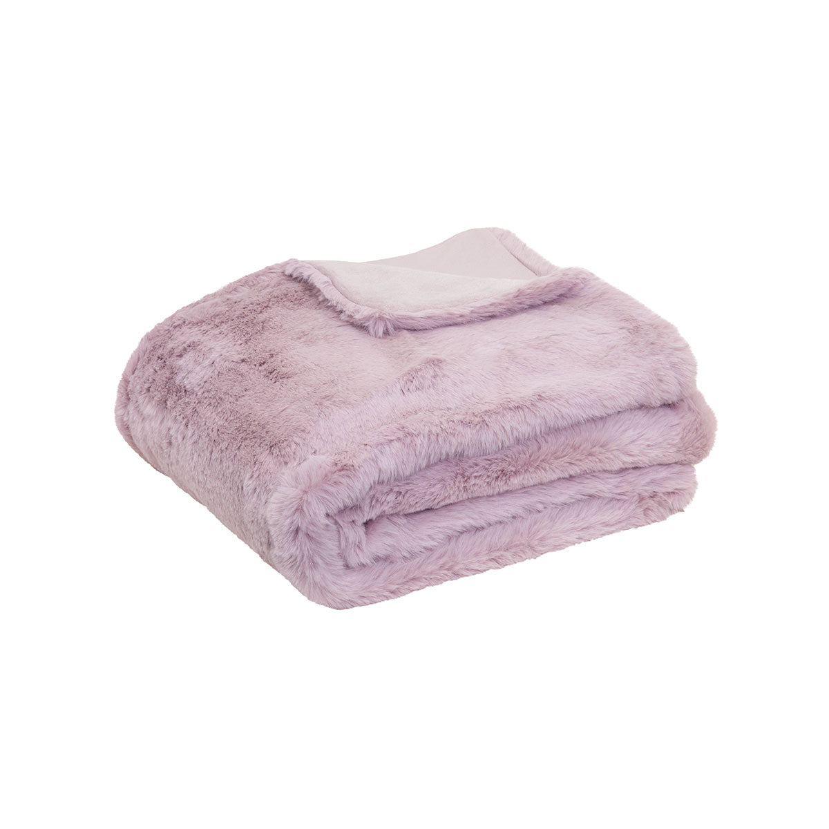 J.elliot Arlo Faux Rabbit Fur Throw Rug 130 x 160 cm - Lilac - SuperSaverAU - view 1
