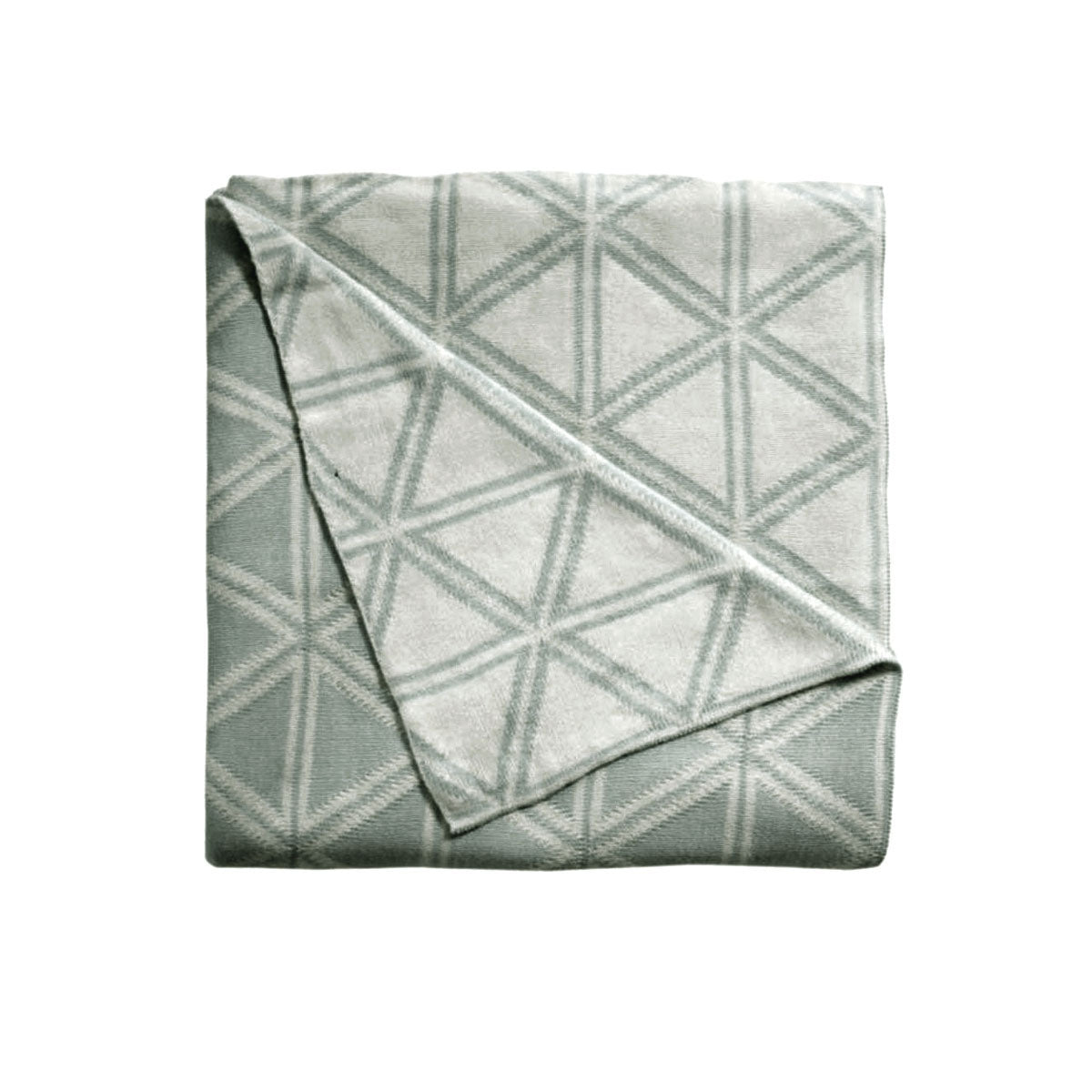 Wellington 100% Cotton Knitted Throw Rug 125 x 150 cm - Reversible Geometric Design - SuperSaverAU - view 1