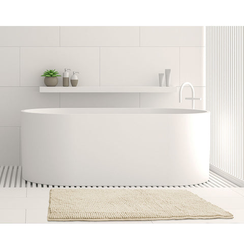 Toggle Microfiber Bath Mat 1600GSM Non-Slip Fast Drying Medium Stone 50x80 cm - SuperSaverAU - view 1