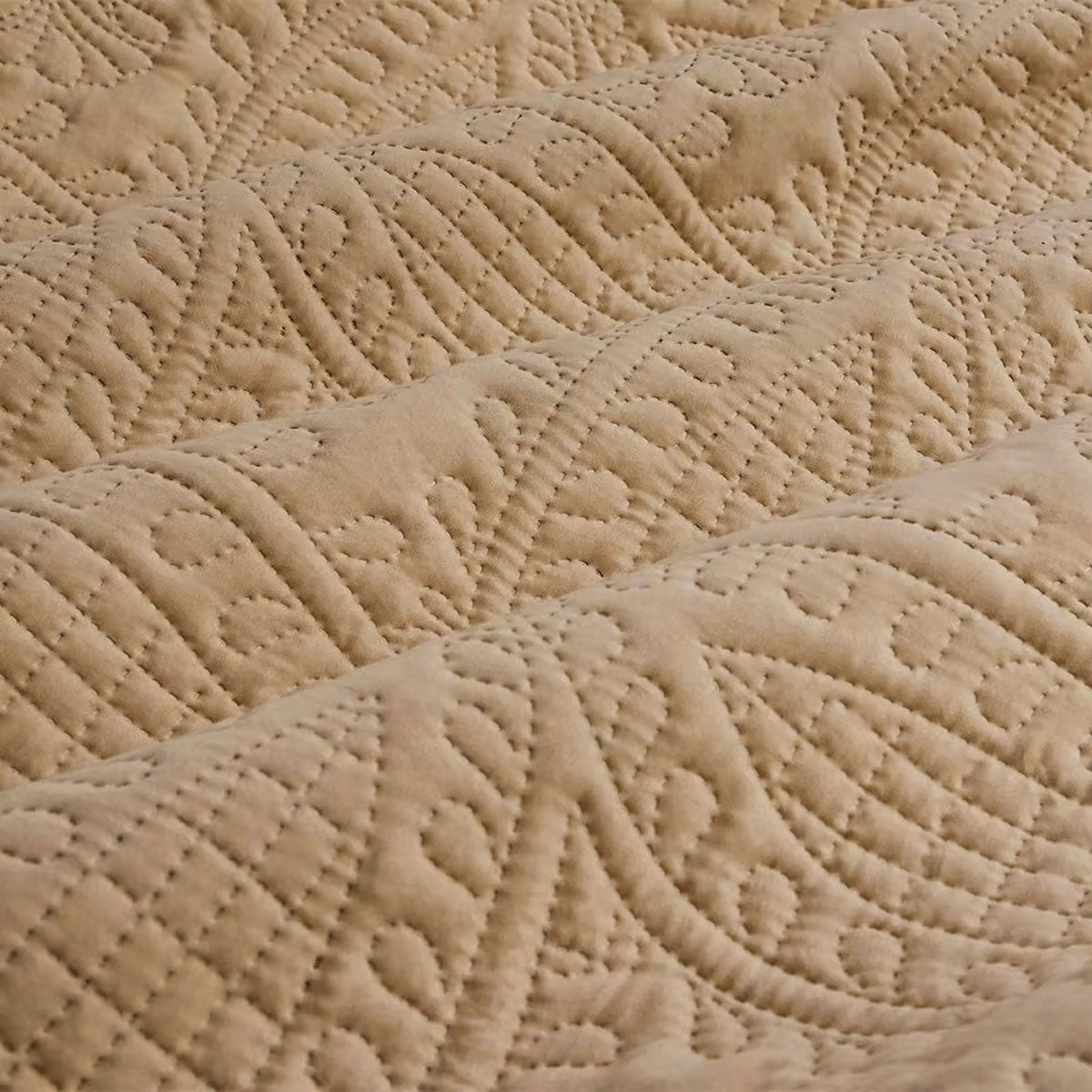 Ardor Chateau Cinnamon Quilt Cover Set Queen - Embossed Petal Pattern - SuperSaverAU - view 3
