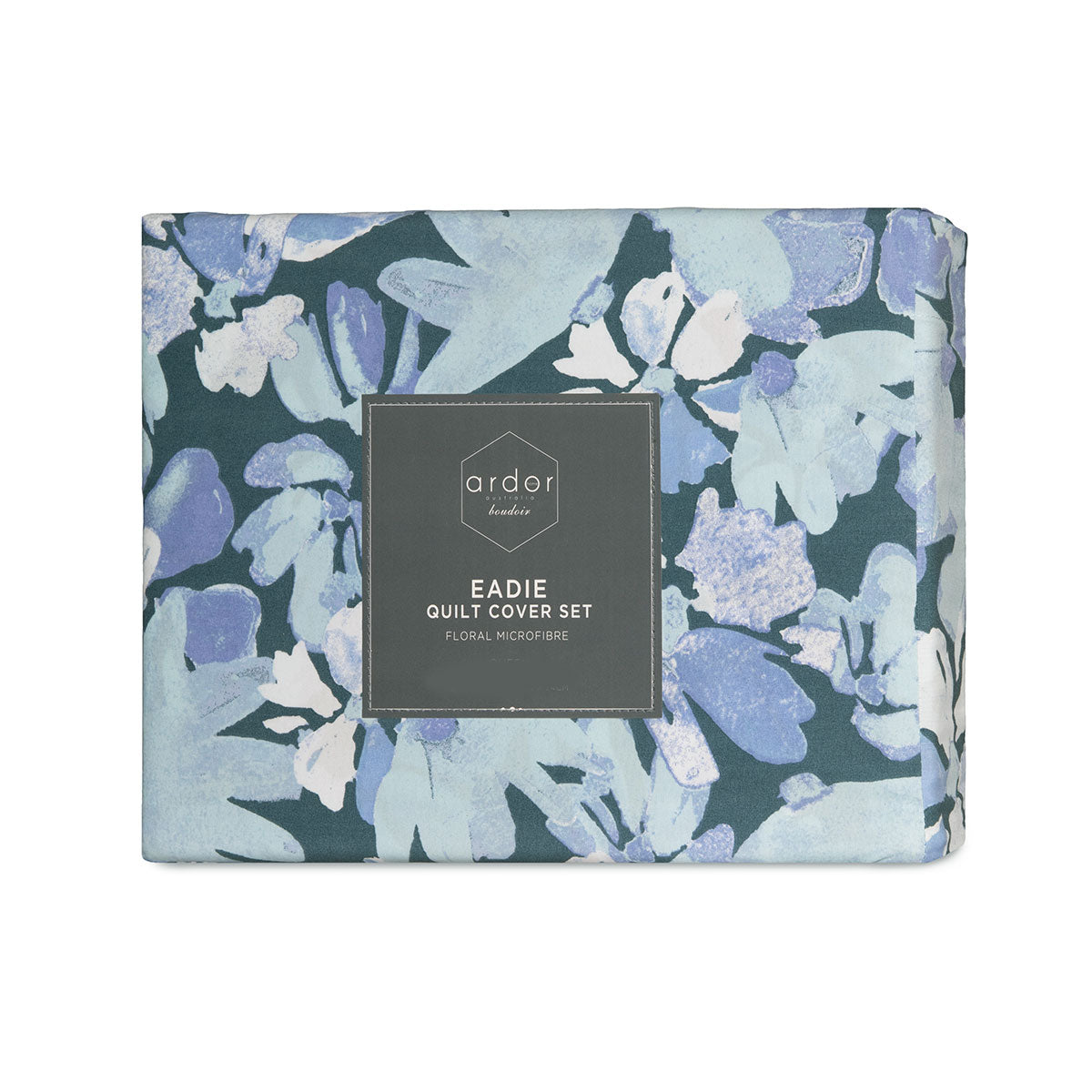 Ardor Eadie Teal Floral Quilt Cover Set – King