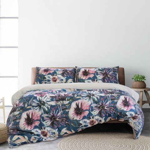 Ardor Quilt Cover Set King - Floral Print Design, Polyester, Machine Washable - SuperSaverAU - view 1