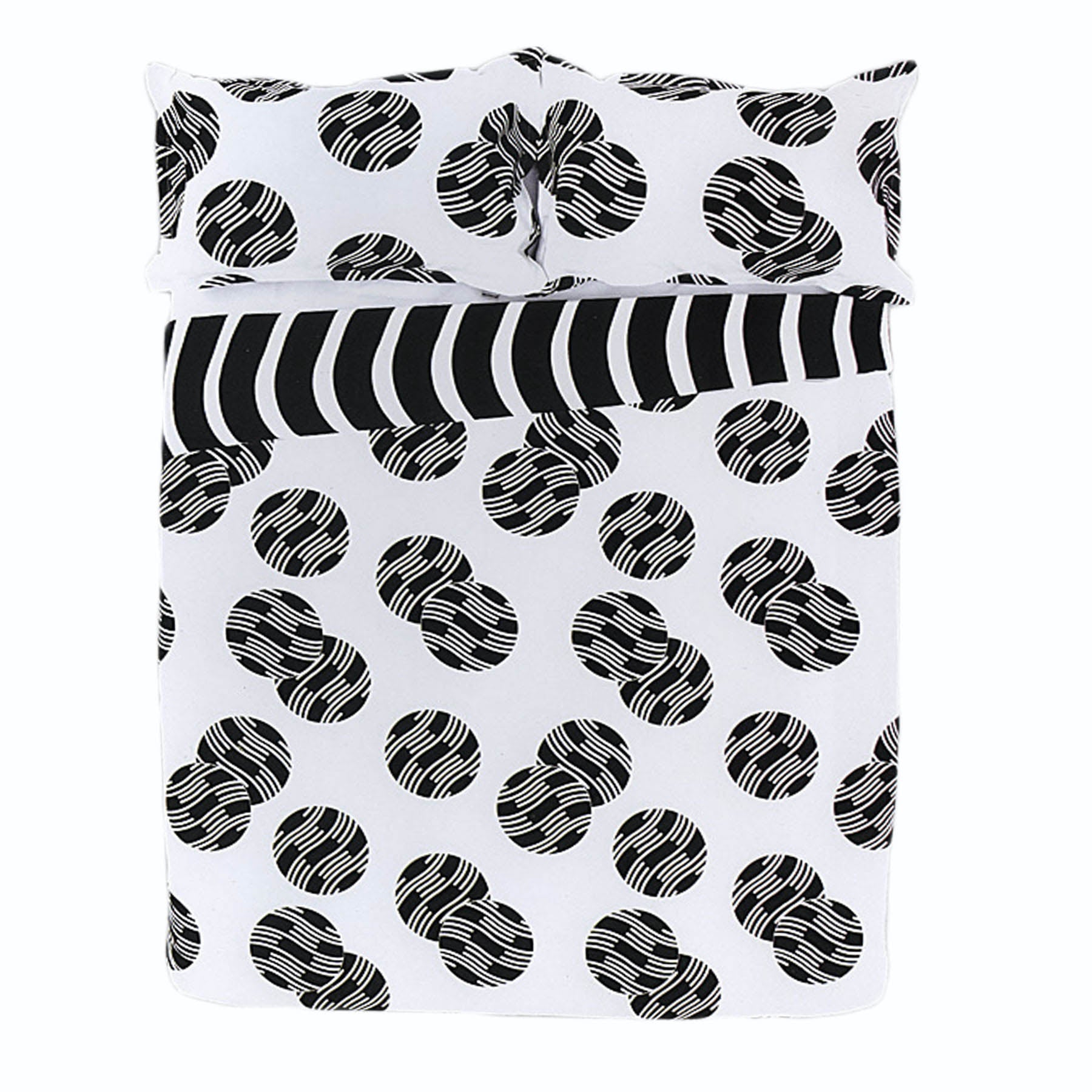 Apartmento Ontario Reversible Quilt Cover Set BLACK King - Easy Care Polyester Cotton - SuperSaverAU - view 1