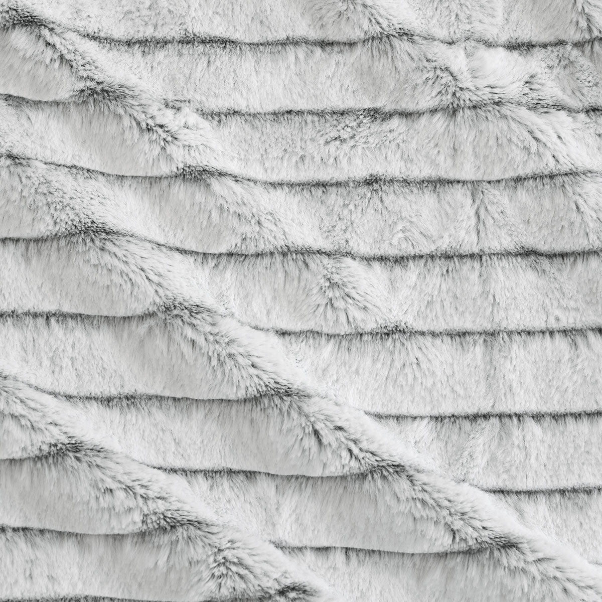Ardor Striped Animal Faux Fur Grey Quilt Cover Set Double - Ultra Soft, Machine Washable - SuperSaverAU - view 1