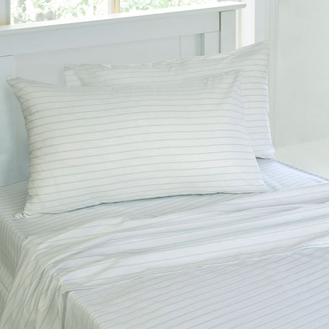 Jelly Bean Kids Striped Polyester Cotton Sheet Set Chambray Single - SuperSaverAU - view 1