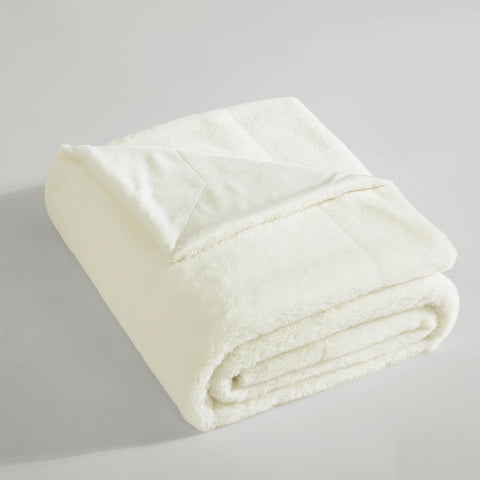 Ardor Benz Faux Fur Throw Rug – Cream Sherpa Reverse 130 x 170cm