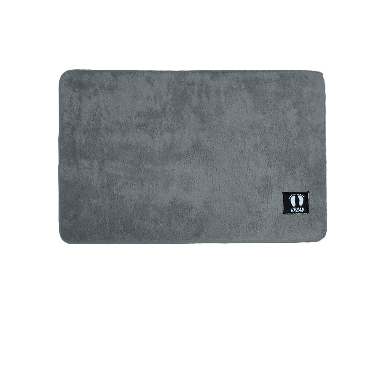 Asha Anti Slip Bath Mat 50 x 80 cm Grey - Machine Washable Polyester - SuperSaverAU - view 1