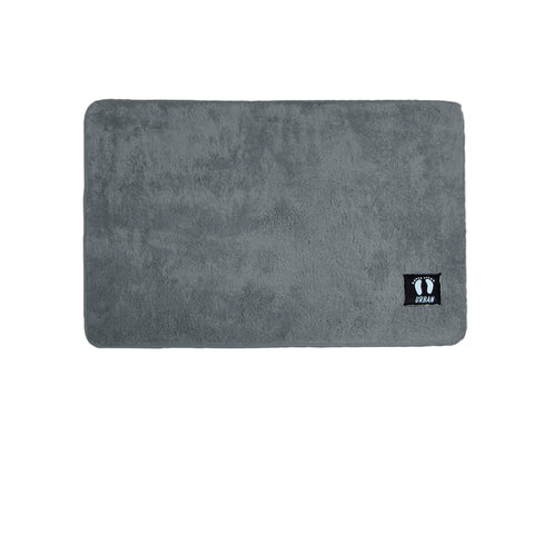 Asha Anti Slip Bath Mat 50 x 80 cm Grey - Machine Washable Polyester - SuperSaverAU - view 1