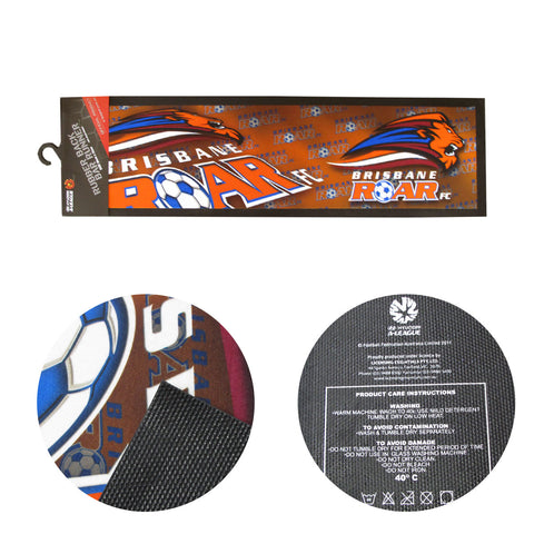 A-League Brisbane Roar Rubber Back Bar Runner 25 x 89 cm - SuperSaverAU - view 1