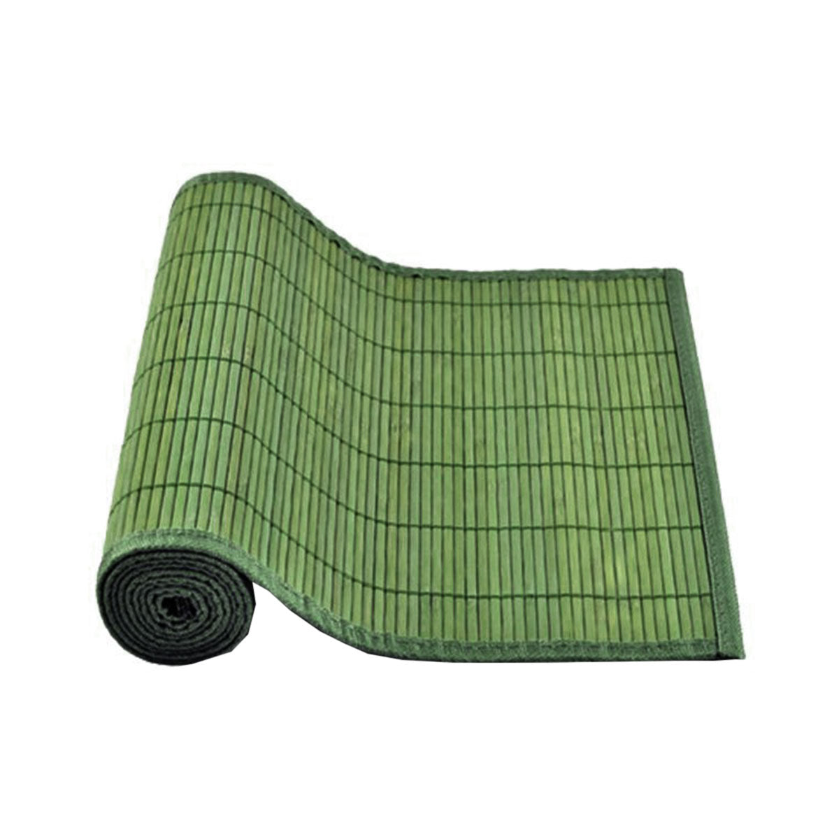 Narrow Slat Bamboo Table Runner 140 x 33cm - Green, Woven Design, Non-skid - SuperSaverAU - view 1