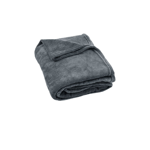 240GSM Urban Ultra Soft Coral Fleece Throw Rug 120 x 150cm - Charcoal - SuperSaverAU - view 1
