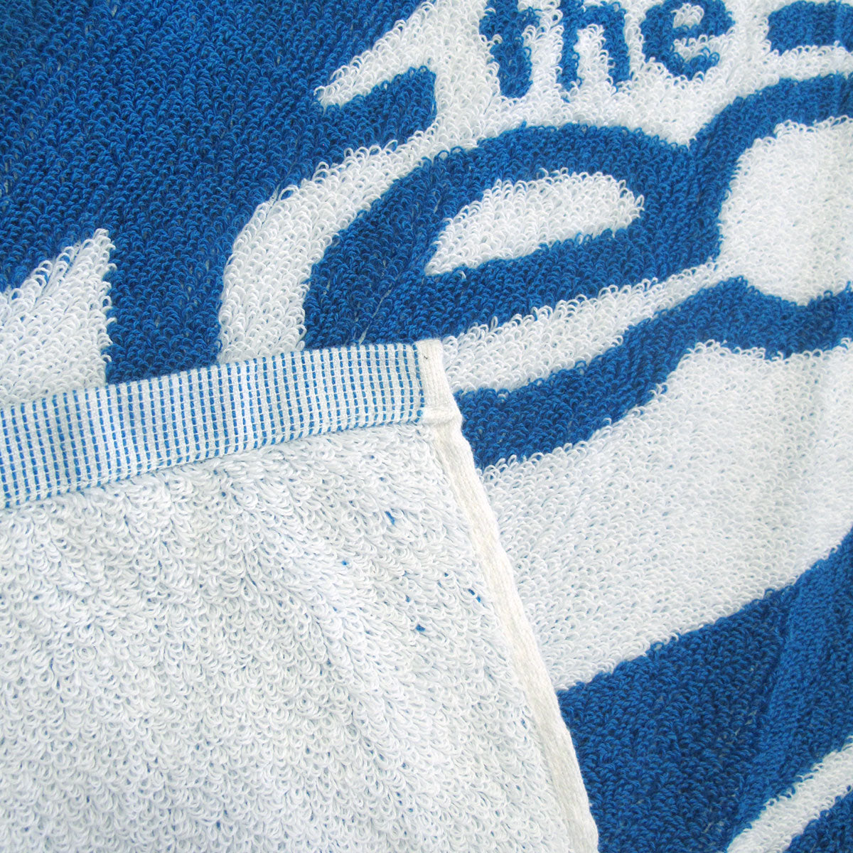 The Realm Cotton Beach Towel with Wave Print - Blue, 75 x 150cm