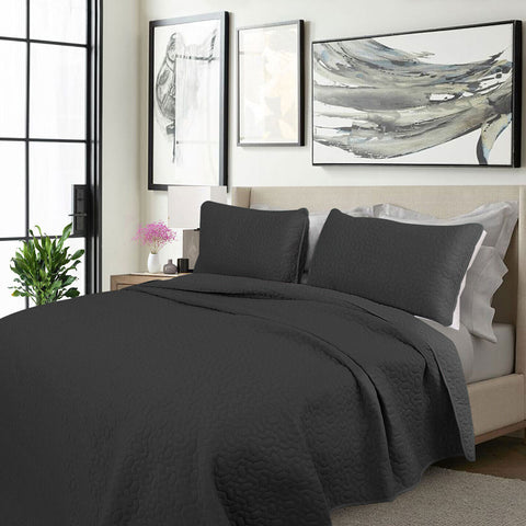 Shangri La Bamboo Blend Microfiber Box End Quilt White Queen - Soft, Breathable, Machine Washable - SuperSaverAU - view 1